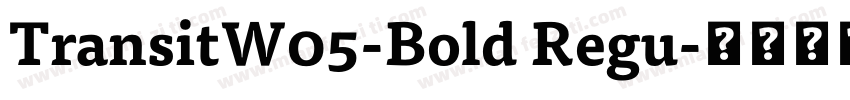 TransitW05-Bold Regu字体转换
